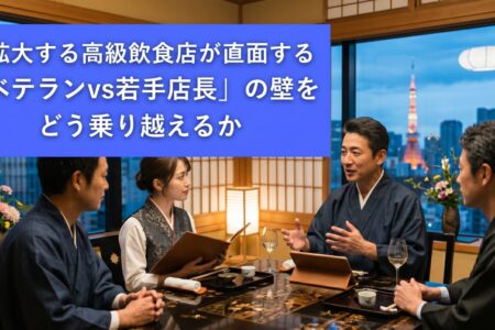 急拡大する高級飲食店が直面する「ベテランvs若手店長」の壁をどう乗り越えるか