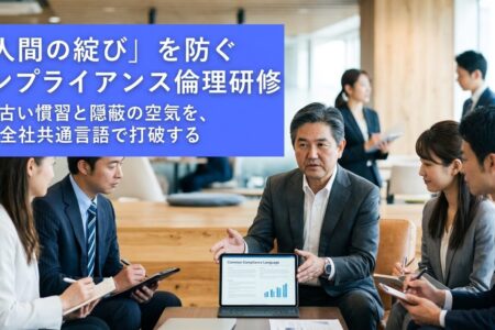 「人間の綻び」を防ぐコンプライアンス倫理研修——古い慣習と隠蔽の空気を、全社共通言語で打破する