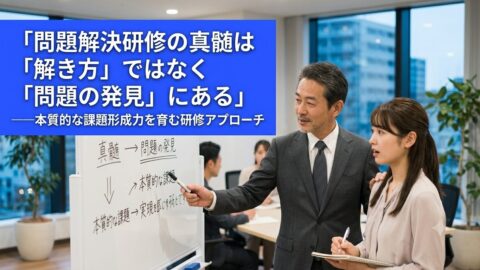 問題解決研修の真髄は「解き方」ではなく「問題の発見」にある——本質的な課題形成力を育む研修アプローチ