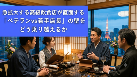 急拡大する高級飲食店が直面する「ベテランvs若手店長」の壁をどう乗り越えるか